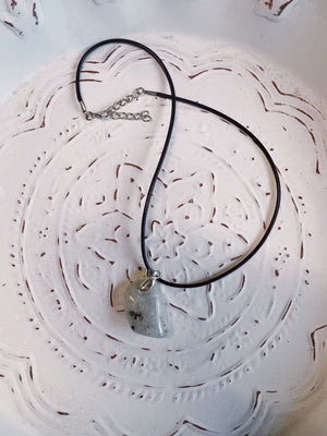 Rainbow Moonstone Crystal Necklace