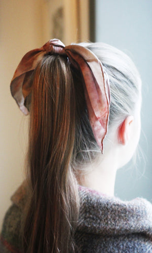 Floral Silk Head Scarf 