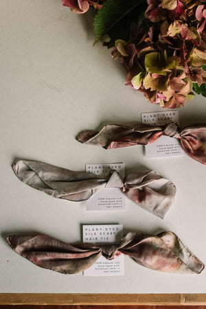 Floral Silk Head Scarf 