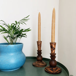 Beeswax Taper Candles (1 x pair) - MAULE & MAULE