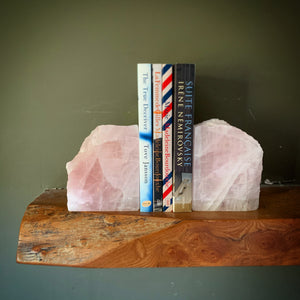 Rose Quartz Book Ends - MAULE & MAULE