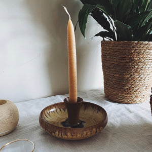 Jerry Harper studio ceramic candlestick - MAULE & MAULE