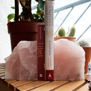 Rose Quartz Book Ends - MAULE & MAULE