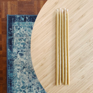 Beeswax Thin Taper Candles (bundle of 5) - MAULE & MAULE