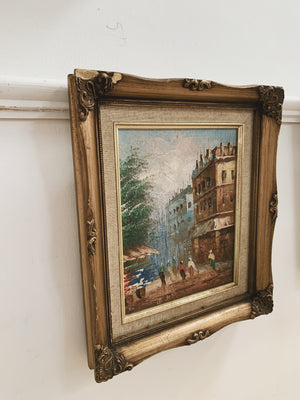 Parisian scene, Oil in Canvas