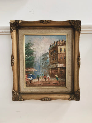 Parisian scene, Oil in Canvas