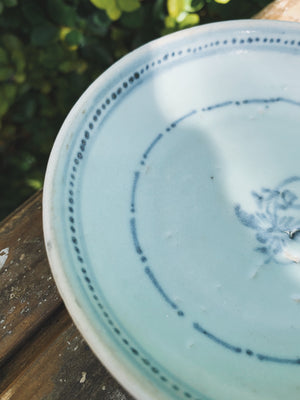 Tek Sing Blue Porcelain Dish:Plate with Floral Design